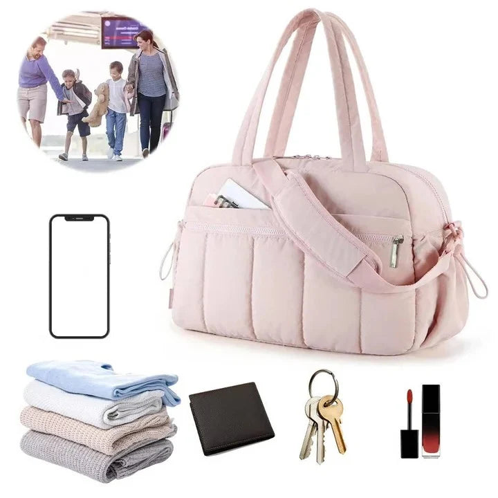 Travel Toiletry Bag Water-Resistant Wet-Dry Compartment & Luggage Sleeve