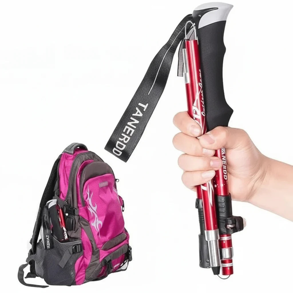 Trekking Pole Telescoping Aluminum Ergonomic Grip