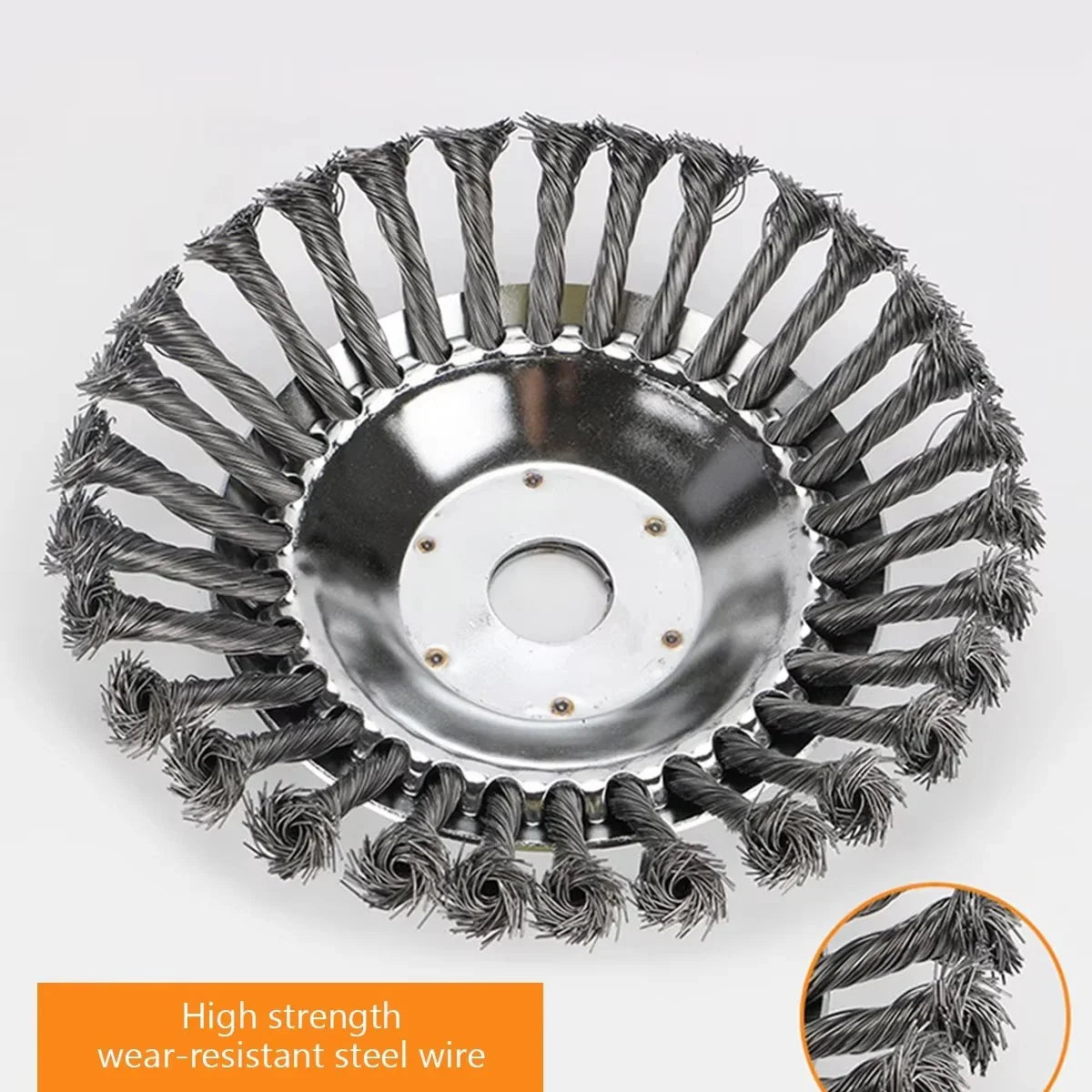 Trimmer Brush Attachment Braided Steel Wire Fits Standard Trimmers