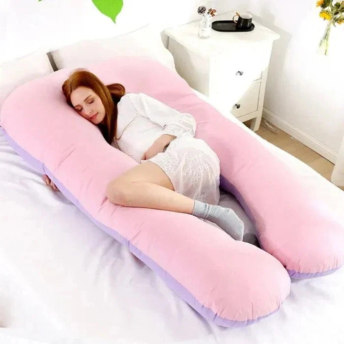 U-Shaped Body Pillow Adjustable Shredded Memory Foam Machine-Washable Cover
