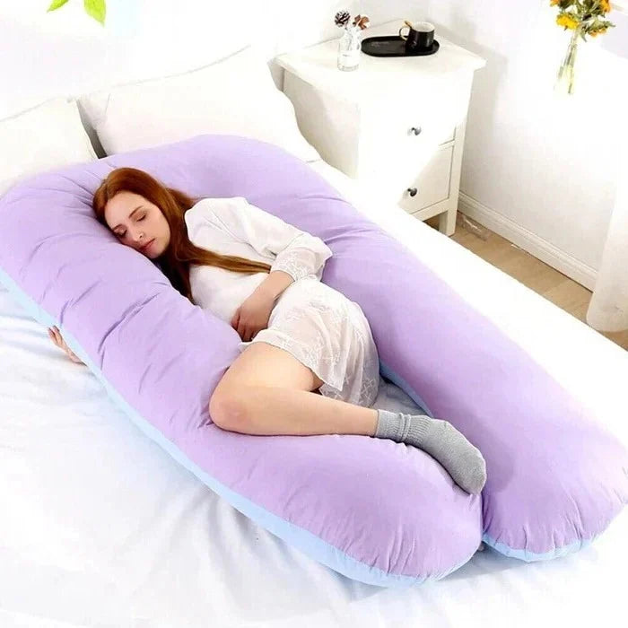 U-Shaped Body Pillow Adjustable Shredded Memory Foam Machine-Washable Cover