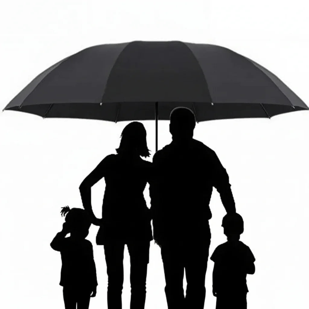 Umbrella Auto Open 51-Inch Canopy & Windproof Frame