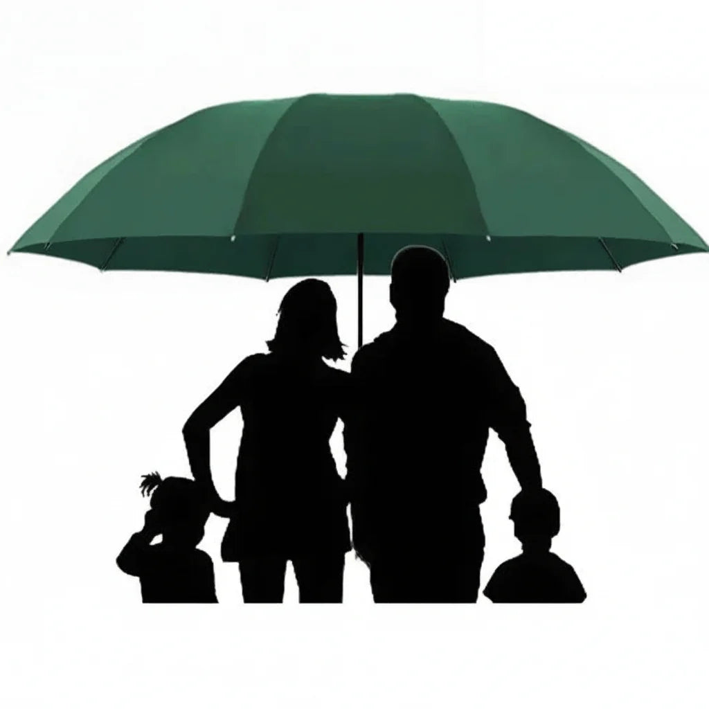 Umbrella Auto Open 51-Inch Canopy & Windproof Frame