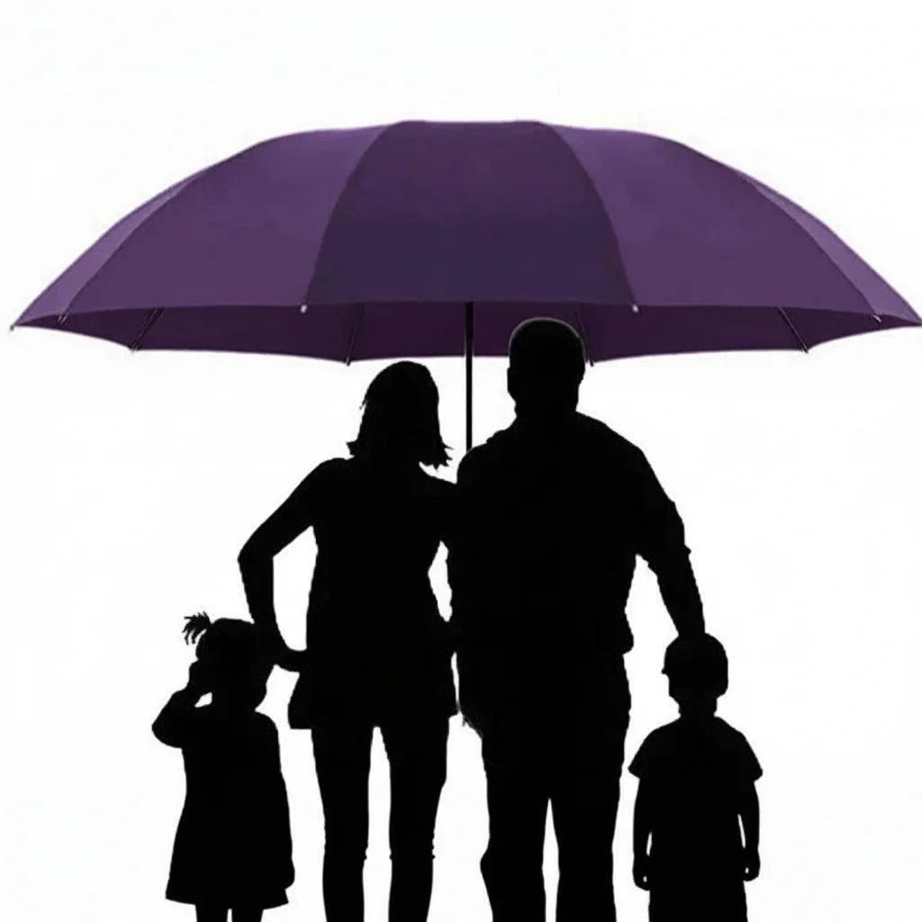 Umbrella Auto Open 51-Inch Canopy & Windproof Frame