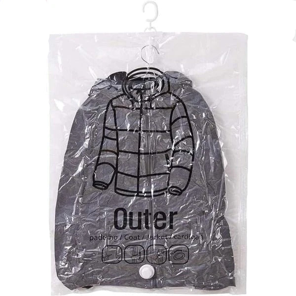 Vacuum Storage Bags Hanging Vertical Compression Set of 4