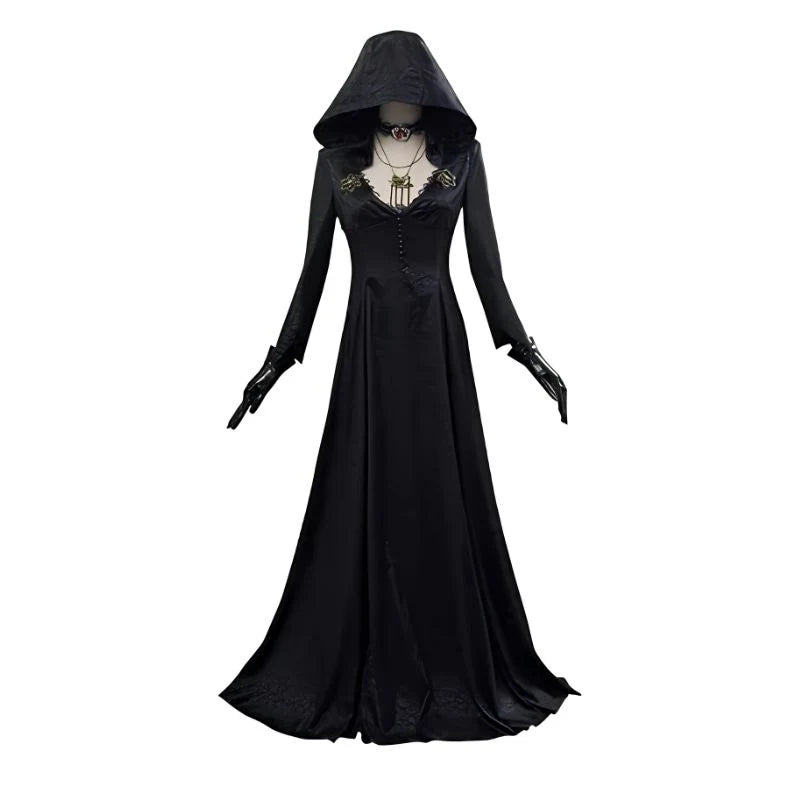 Vampire Cosplay Outfit Jacquard Satin Complete Set