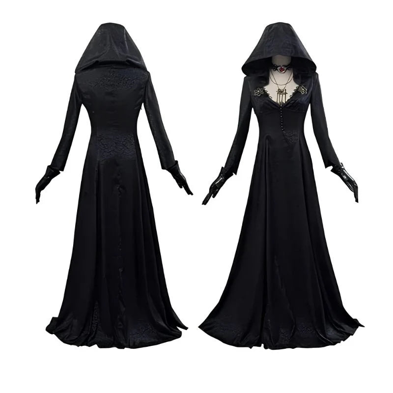 Vampire Cosplay Outfit Jacquard Satin Complete Set