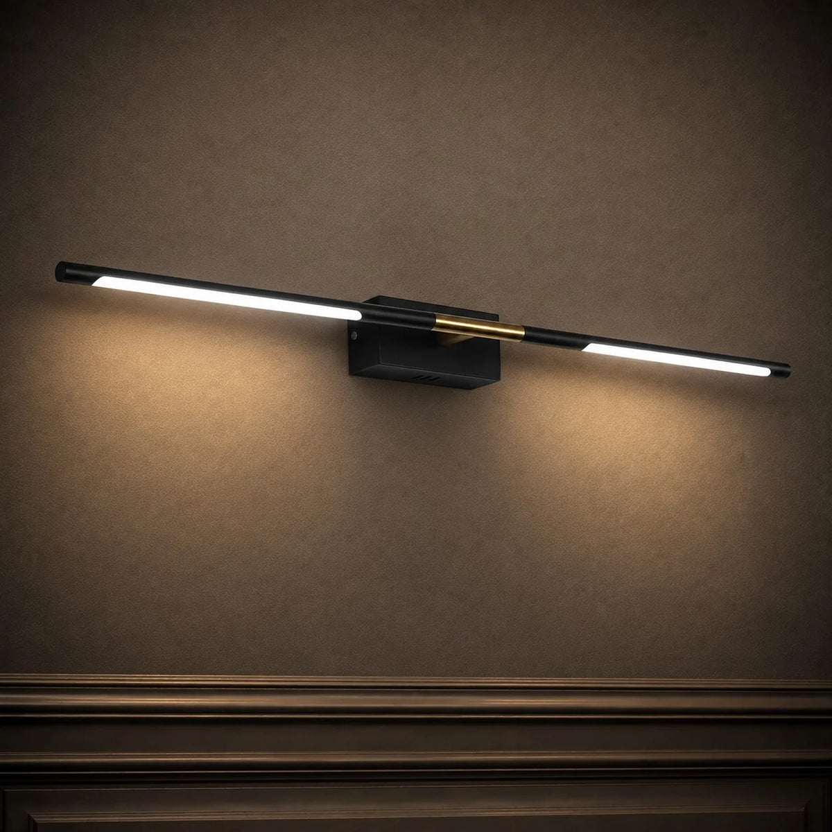 Vanity Light Black & Gold LED Acrylic Diffuser