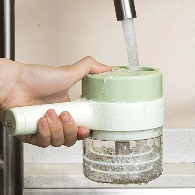 Vegetable Chopper Motorized One-Button Enclosed Blades