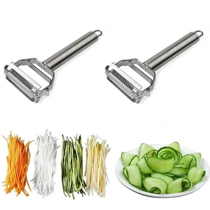 Vegetable Peeler Dual Blade Julienne & Peeling Stainless Steel