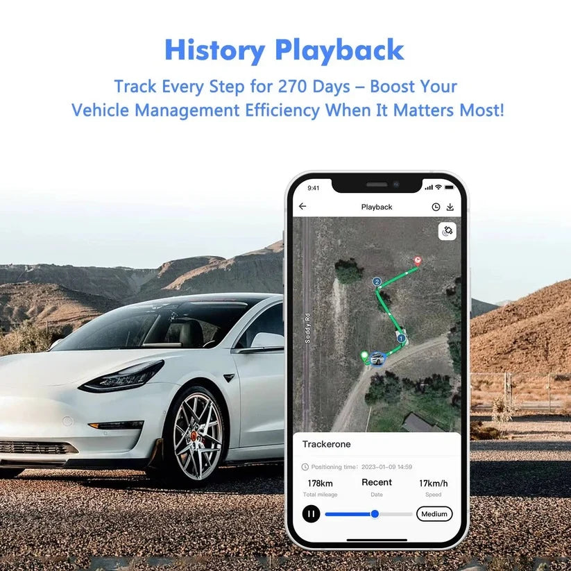 Vehicle GPS Tracker Wireless & Live Tracking 6000mAh Battery