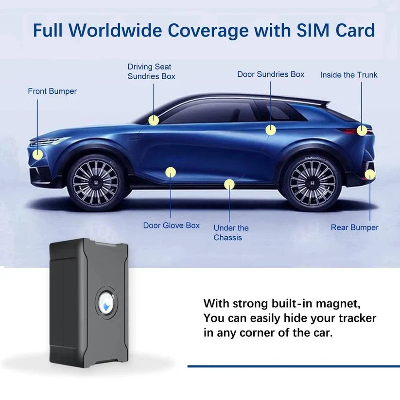 Vehicle GPS Tracker Wireless & Live Tracking 6000mAh Battery