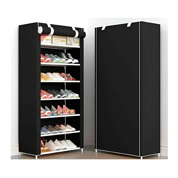 Vertical Shoe Rack Slim Tool-Free Holds 30 Pairs