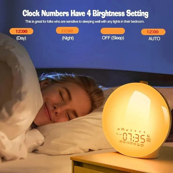 Wake-Up Light Alarm Clock Sunrise Simulation & FM Radio