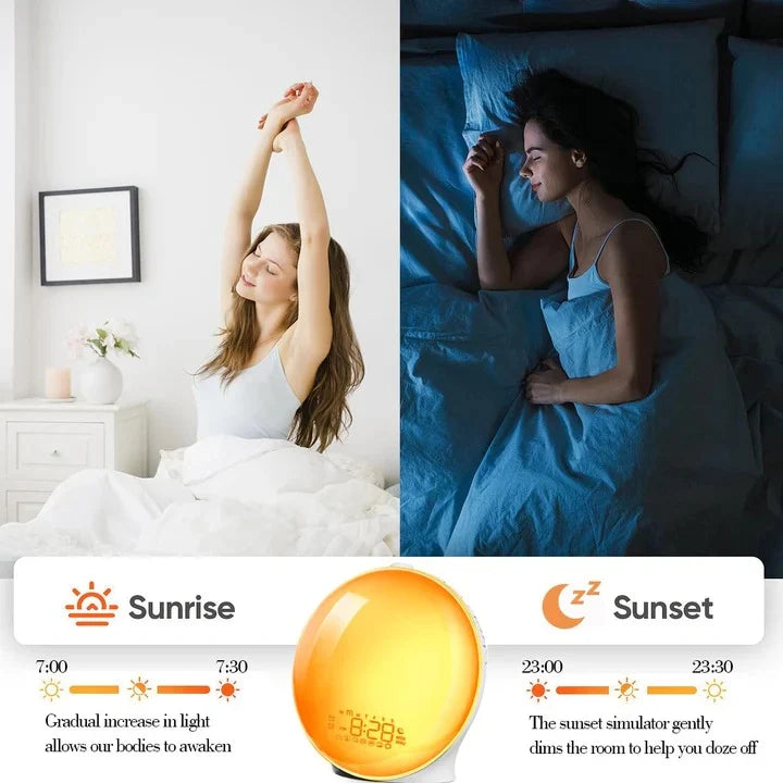 Wake-Up Light Alarm Clock Sunrise Simulation & FM Radio