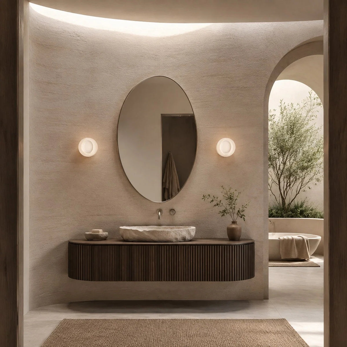 Wall Light Circular Aluminum 13.5cm Warm White LED