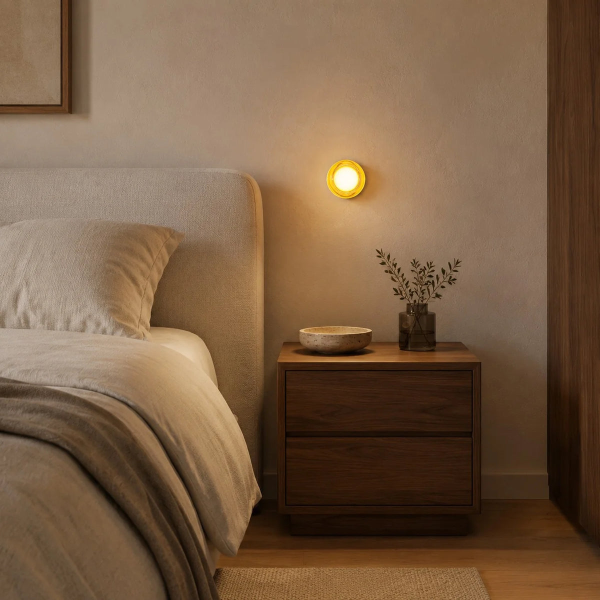 Wall Light Circular Aluminum 13.5cm Warm White LED