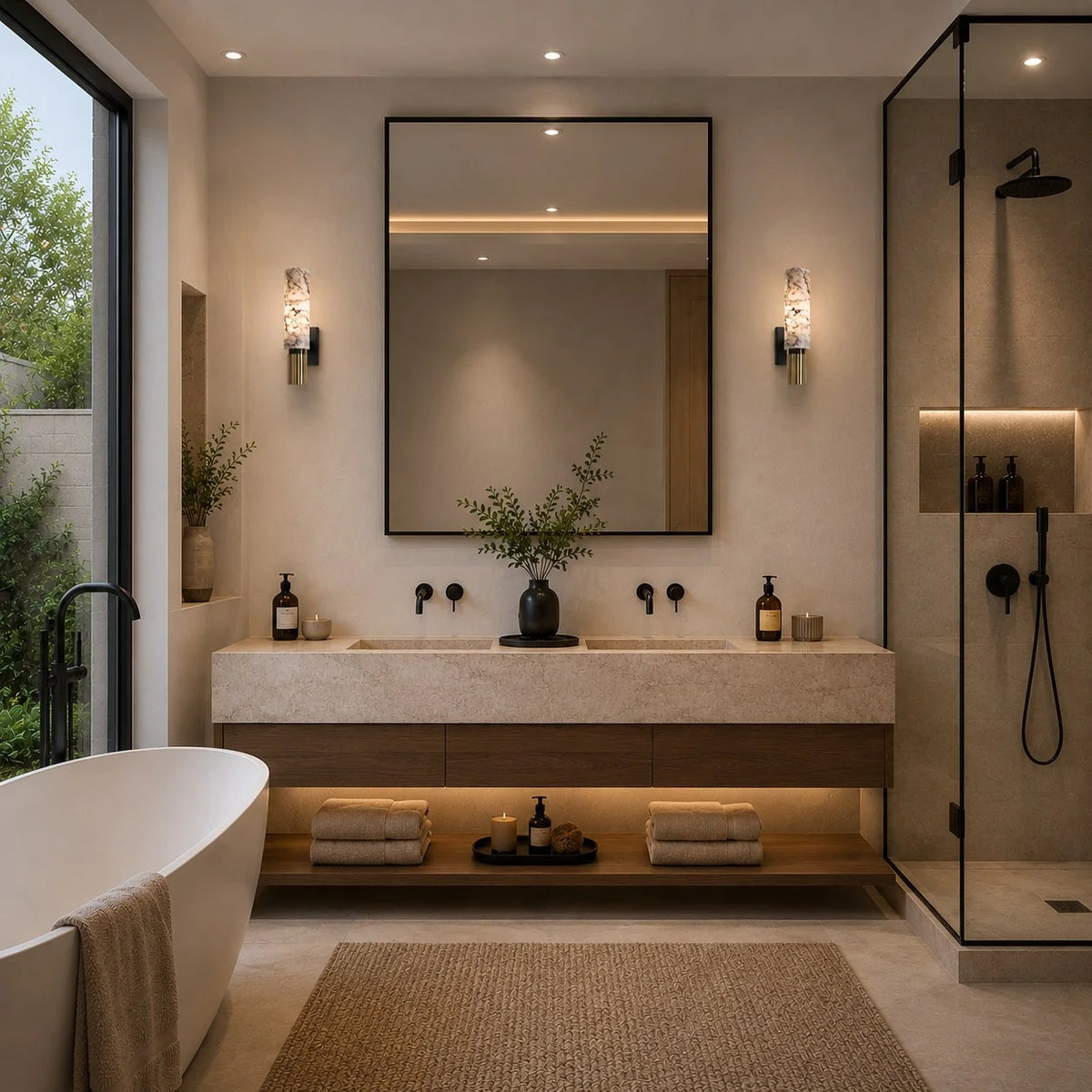 Wall Light Polished Marble Hardwired LED