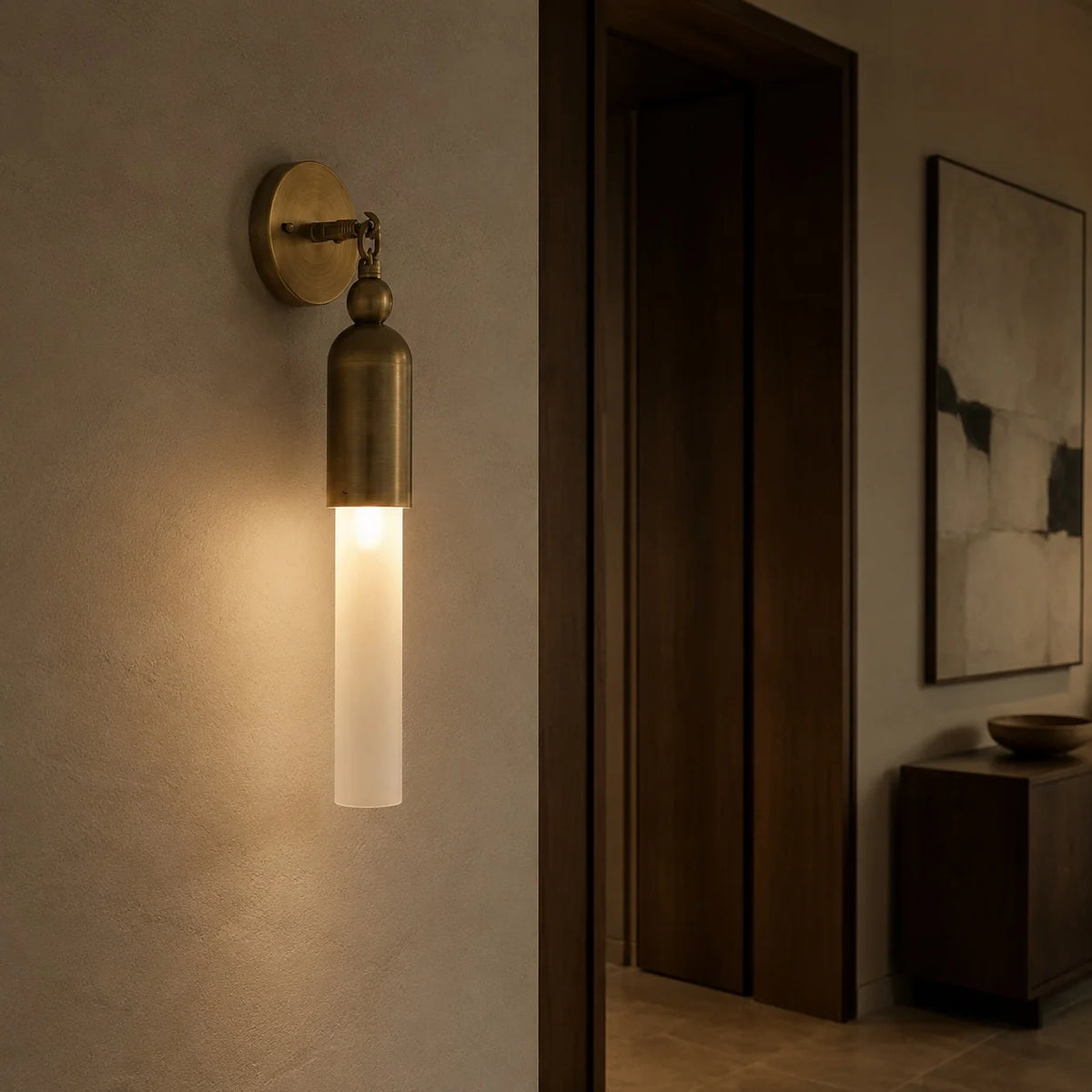 Wall Sconce Adjustable LED Metal Glass Shade