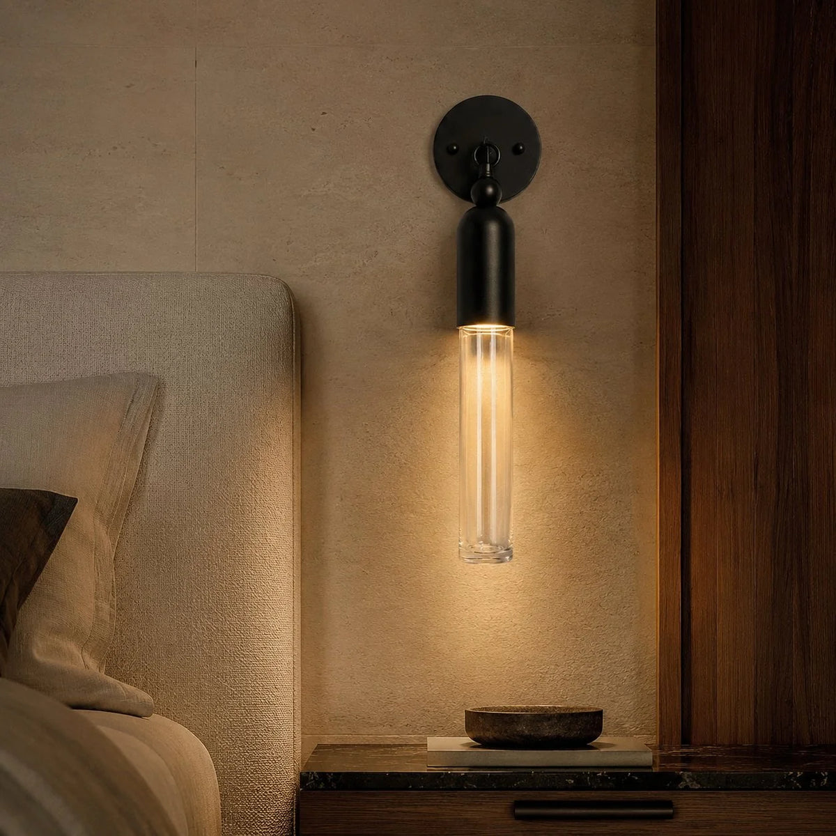 Wall Sconce Adjustable LED Metal Glass Shade