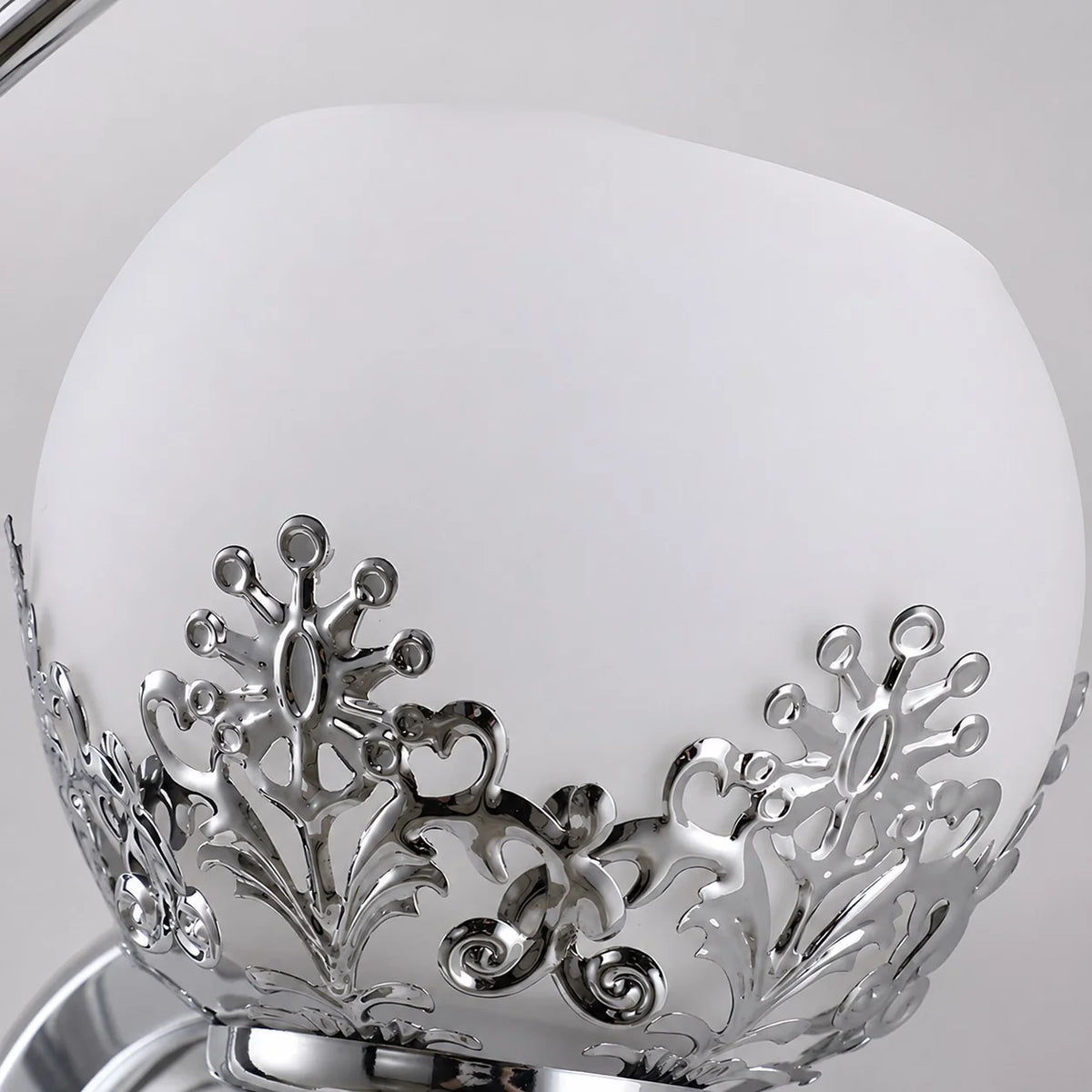 Wall Sconce Vintage Floral Metal & Glass Warm LED