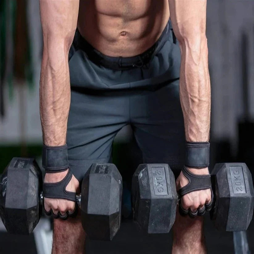 Weightlifting Gloves Fingerless Ventilated Padded Palm & Reinforced Seams