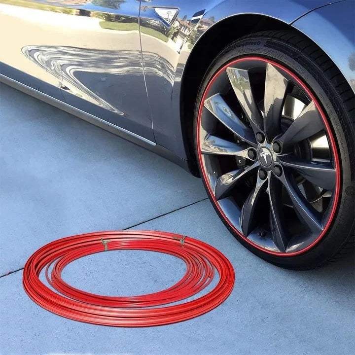 Wheel Rim Protector Durable Rubber Peel-And-Stick 8 Meter Roll