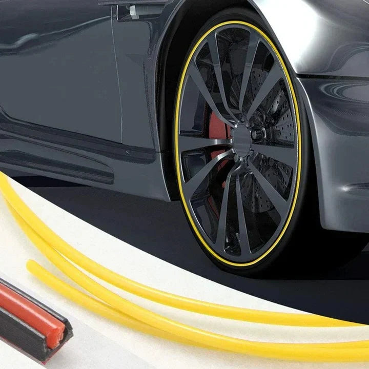 Wheel Rim Protector Durable Rubber Peel-And-Stick 8 Meter Roll