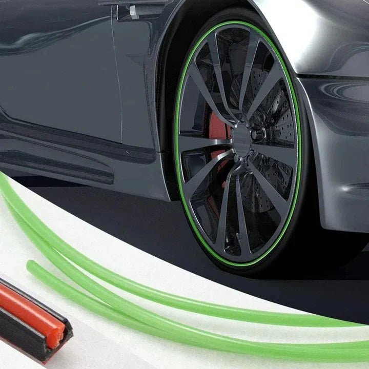 Wheel Rim Protector Durable Rubber Peel-And-Stick 8 Meter Roll