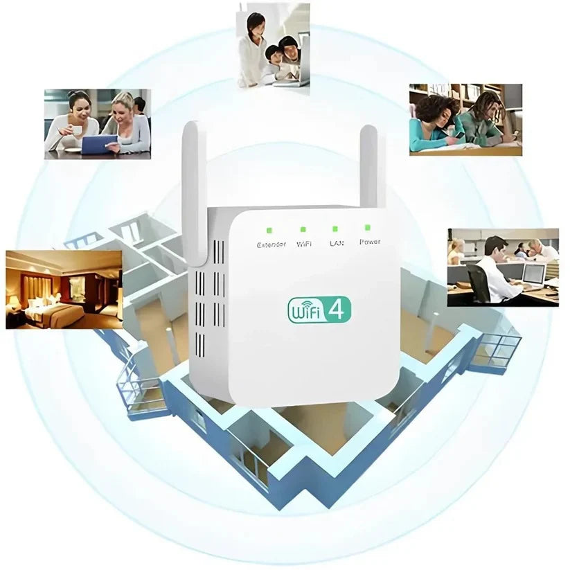WiFi Extender Dual High-Gain Antennas 300 Mbps