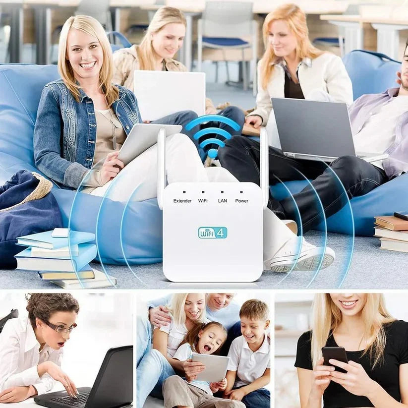 WiFi Extender Dual High-Gain Antennas 300 Mbps