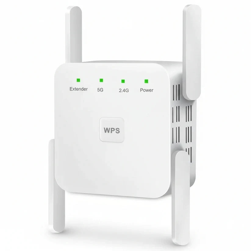 WiFi Range Extender Dual-Band Wall Plug One-Button WPS