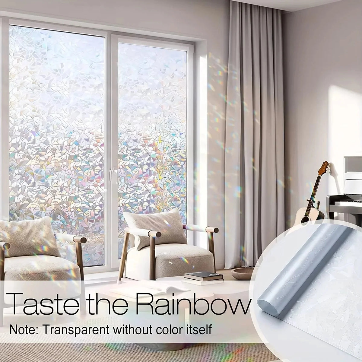 Window Film Rainbow Spectrum Static Cling UV-Filtering