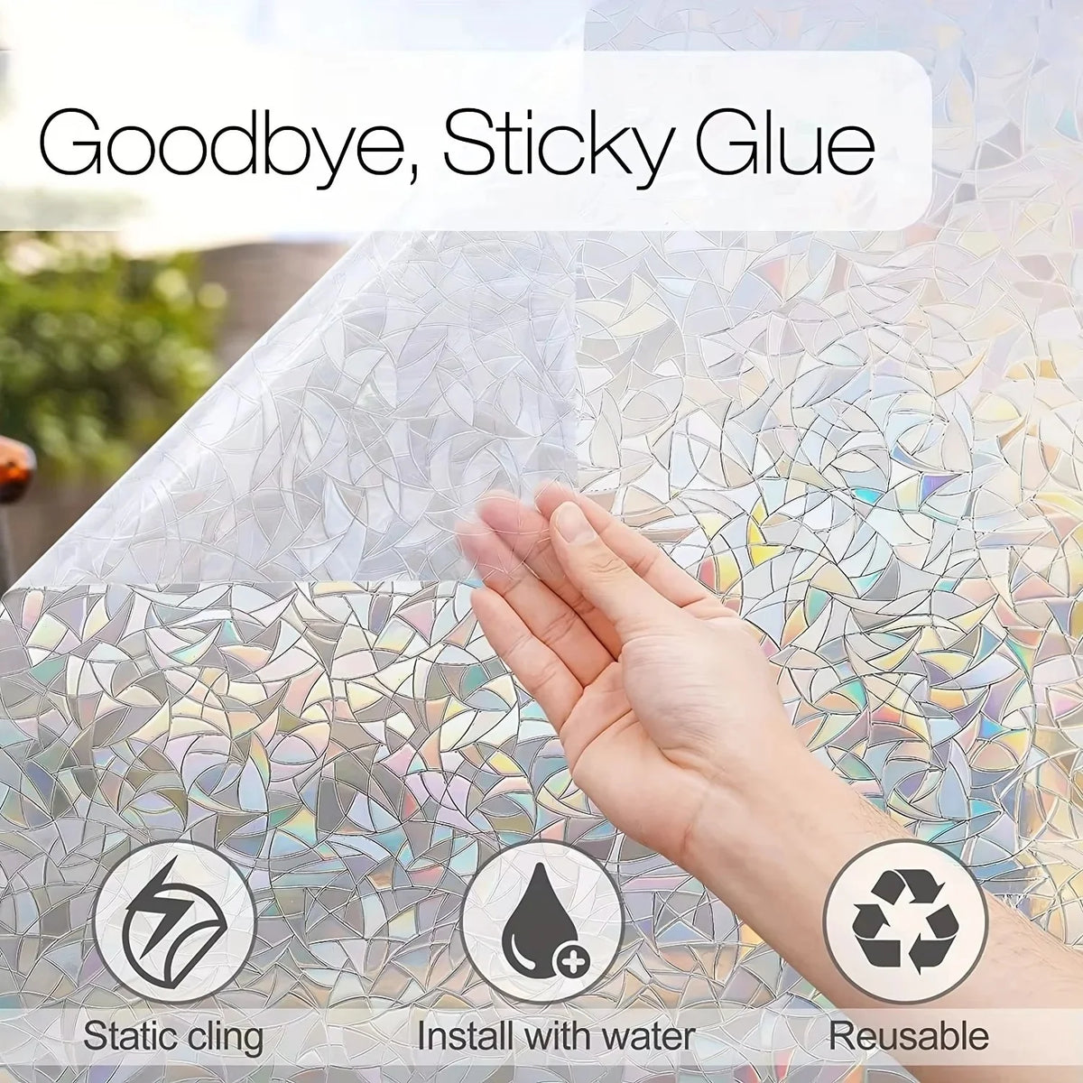 Window Film Rainbow Spectrum Static Cling UV-Filtering