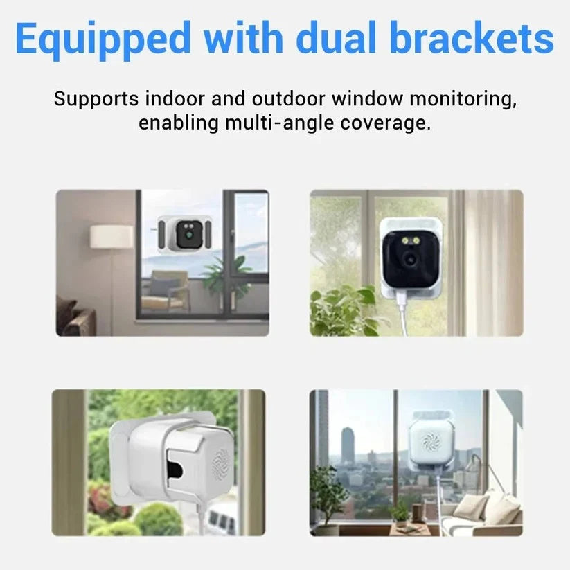 Window Security Camera AI Person Detection & Color Night Vision