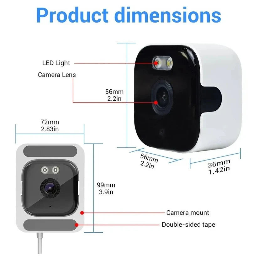 Window Security Camera AI Person Detection & Color Night Vision
