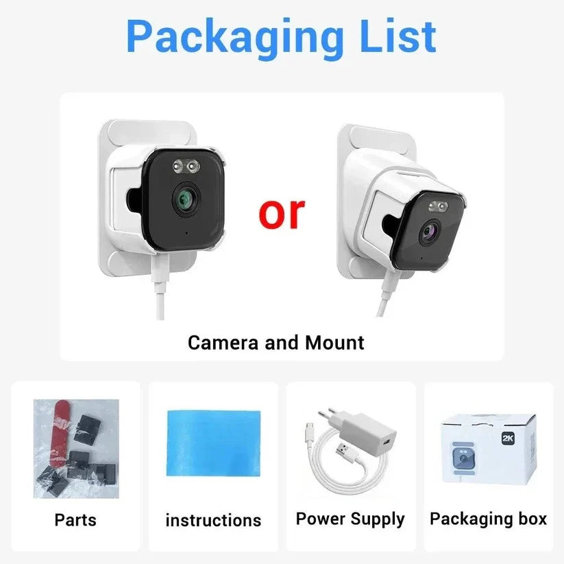 Window Security Camera AI Person Detection & Color Night Vision