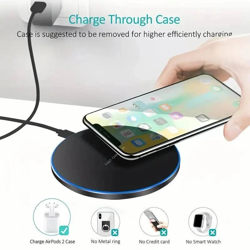 Wireless Charging Pad 30W Fast Charging Slim Design