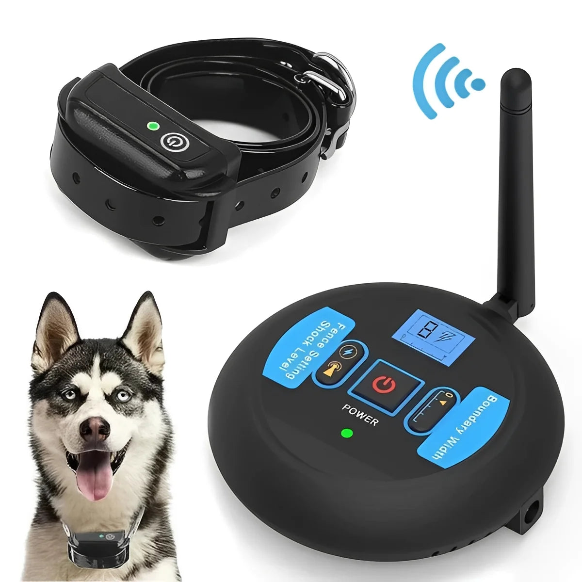 Wireless Dog Fence Adjustable Dial Range Waterproof Collar