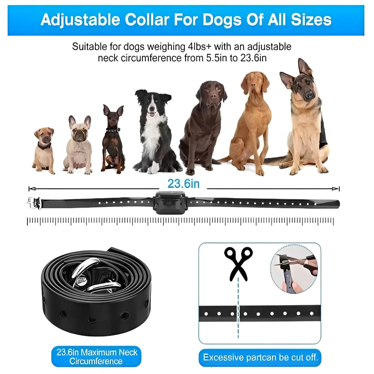 Wireless Dog Fence Adjustable Dial Range Waterproof Collar