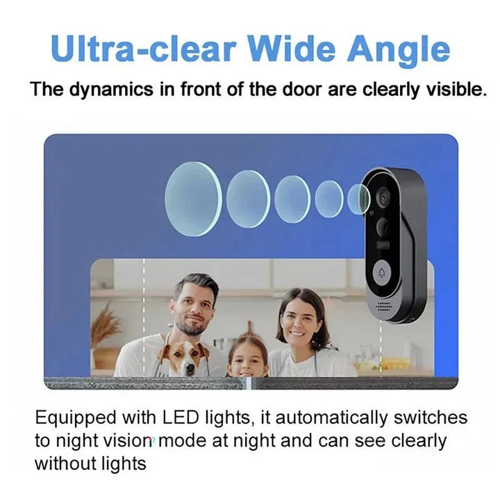 Wireless Video Doorbell HD Wide-Angle Local Storage