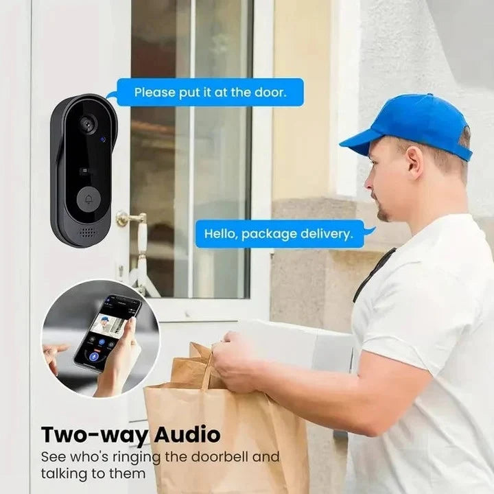 Wireless Video Doorbell HD Wide-Angle Local Storage