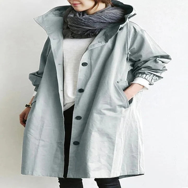 Women's Hooded Overcoat Water-Resistant Breathable Fabric & Tailored Fit