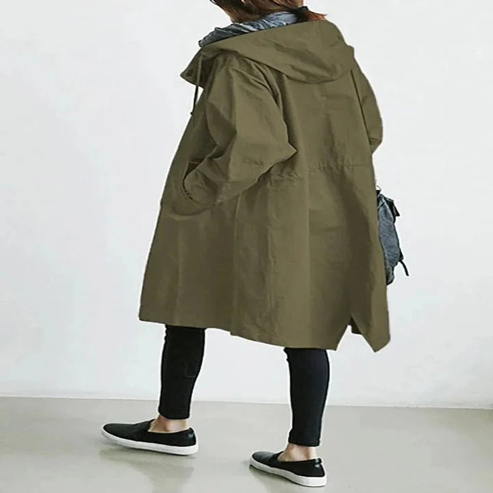 Women's Hooded Overcoat Water-Resistant Breathable Fabric & Tailored Fit
