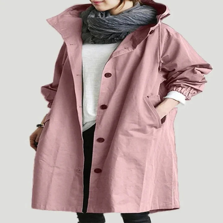 Women's Hooded Overcoat Water-Resistant Breathable Fabric & Tailored Fit