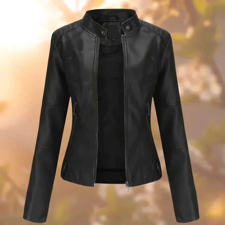 Women's Leather Jacket Custom-Fit & Structured Shoulders