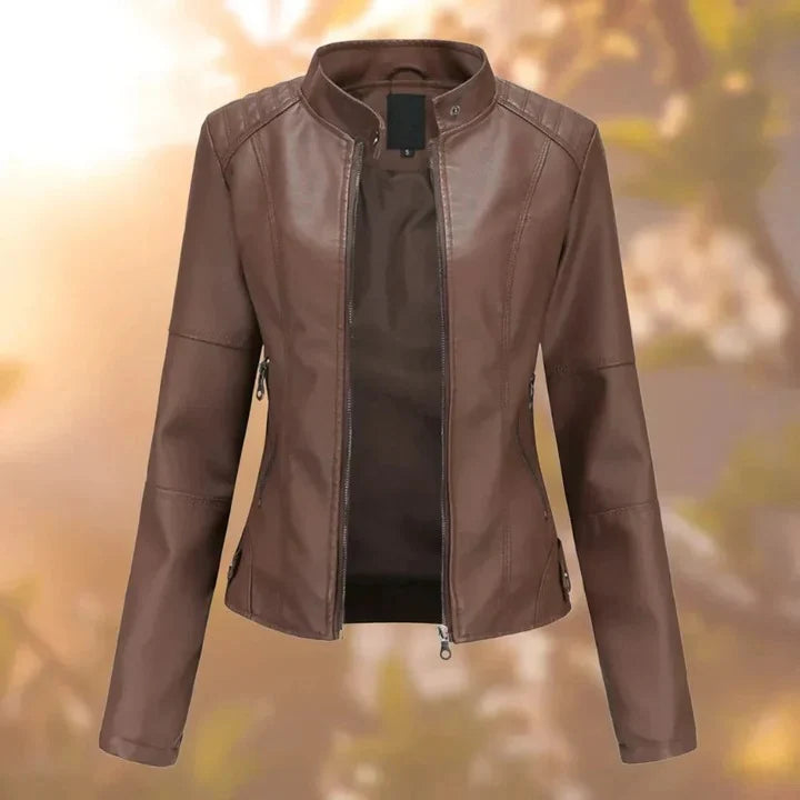 Women's Leather Jacket Custom-Fit & Structured Shoulders