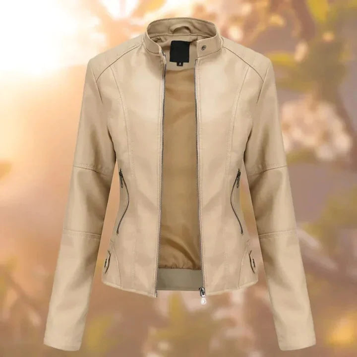 Women's Leather Jacket Custom-Fit & Structured Shoulders