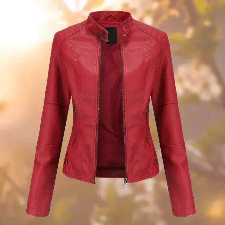 Women's Leather Jacket Custom-Fit & Structured Shoulders