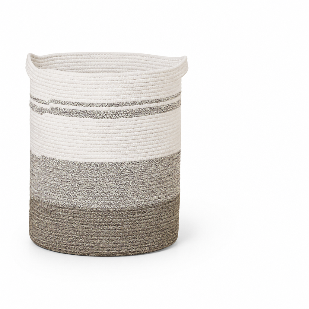 Women's Modern Striped Cotton Storage Basket